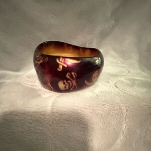 Bangle- skull and cross bones - resin